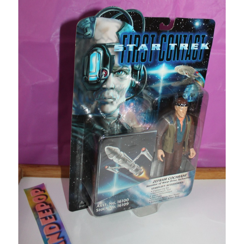Star Trek First Contact Zefram Cochrane Inventor Warp Drive Toy Playmates 1996